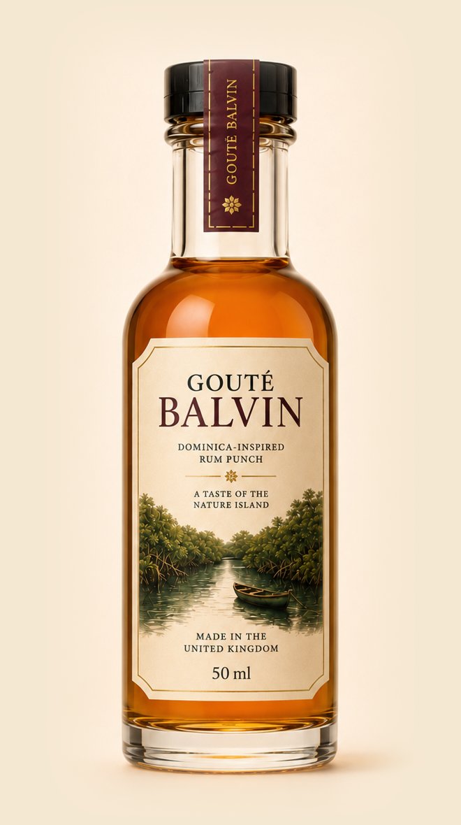 The 50ml Gouté Balvin tasting bottle
